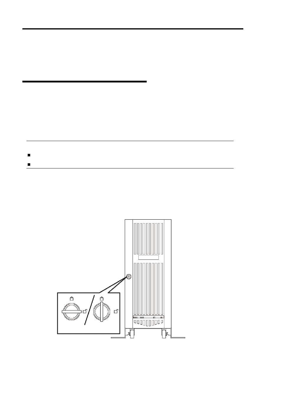 Basic operation, Locking and unlocking the front bezel, Tower model | NEC EXPRESS 320Lb-R User Manual | Page 62 / 296