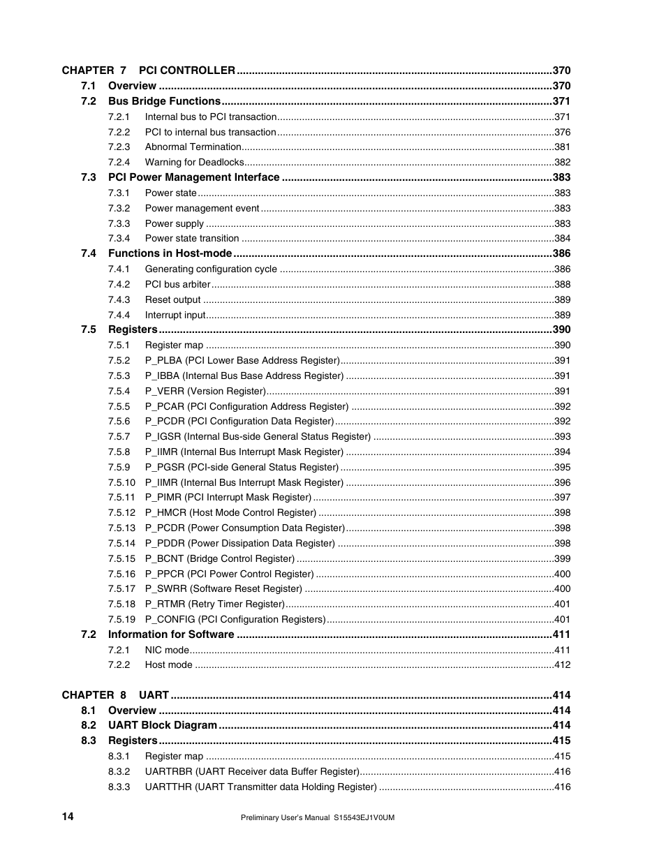 NEC Network Controller uPD98502 User Manual | Page 14 / 595