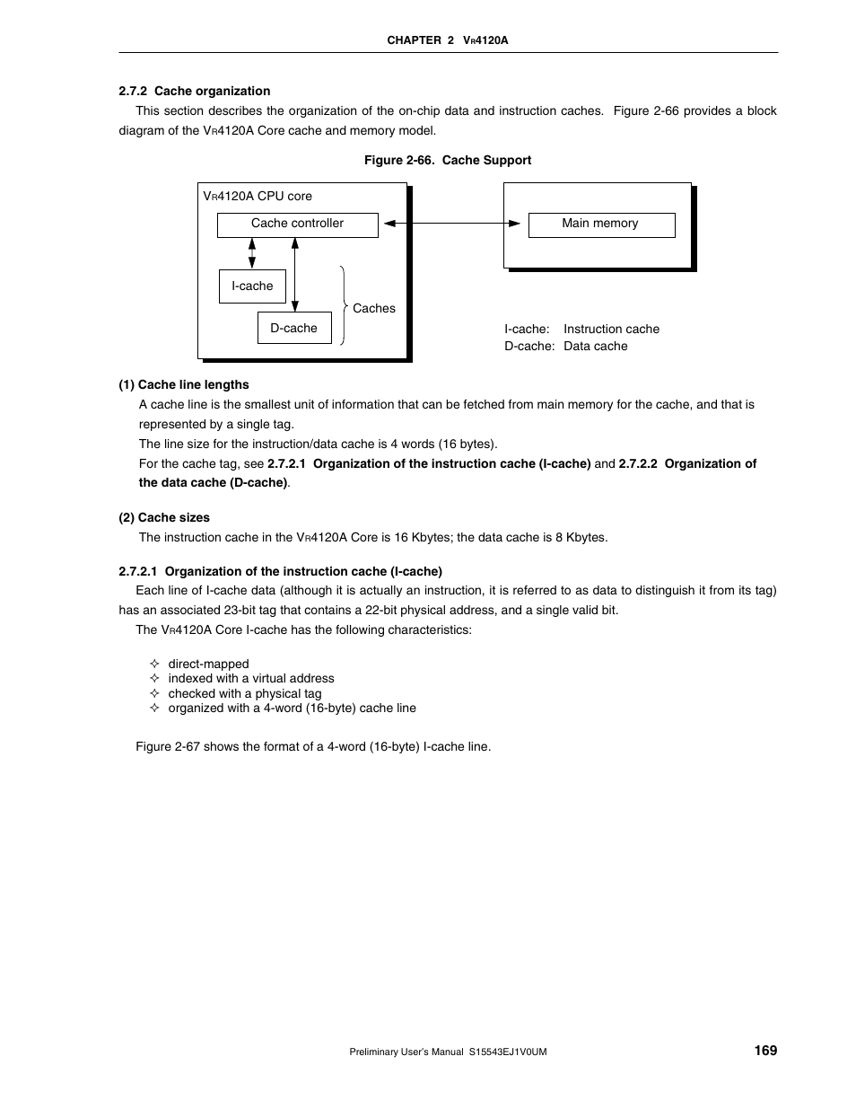 2 cache organization | NEC Network Controller uPD98502 User Manual | Page 169 / 595