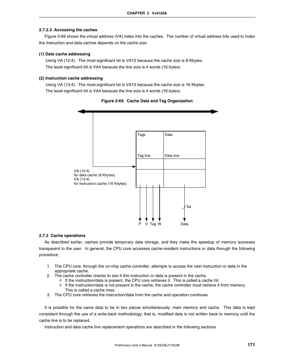 3 cache operations | NEC Network Controller uPD98502 User Manual | Page 171 / 595
