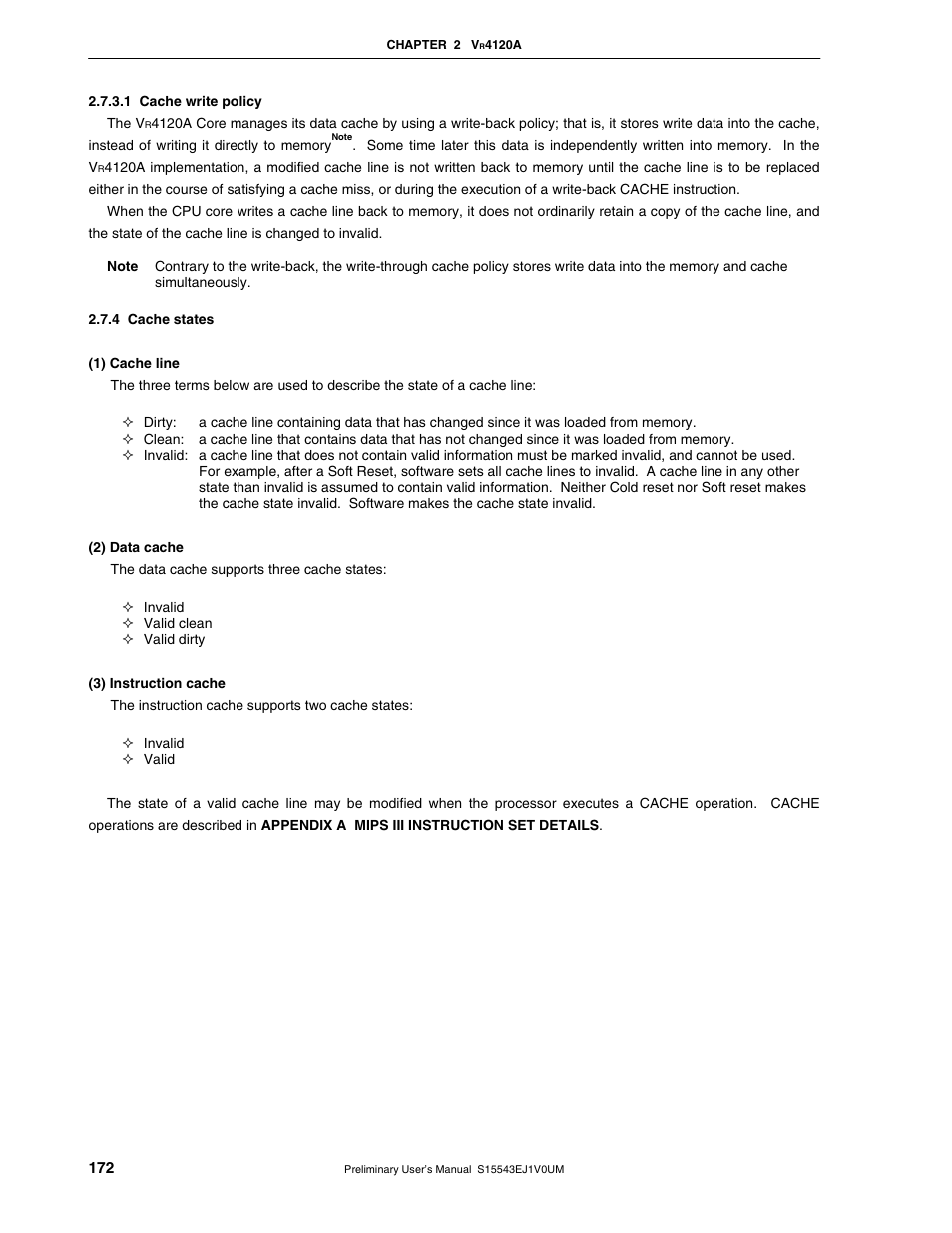 4 cache states | NEC Network Controller uPD98502 User Manual | Page 172 / 595