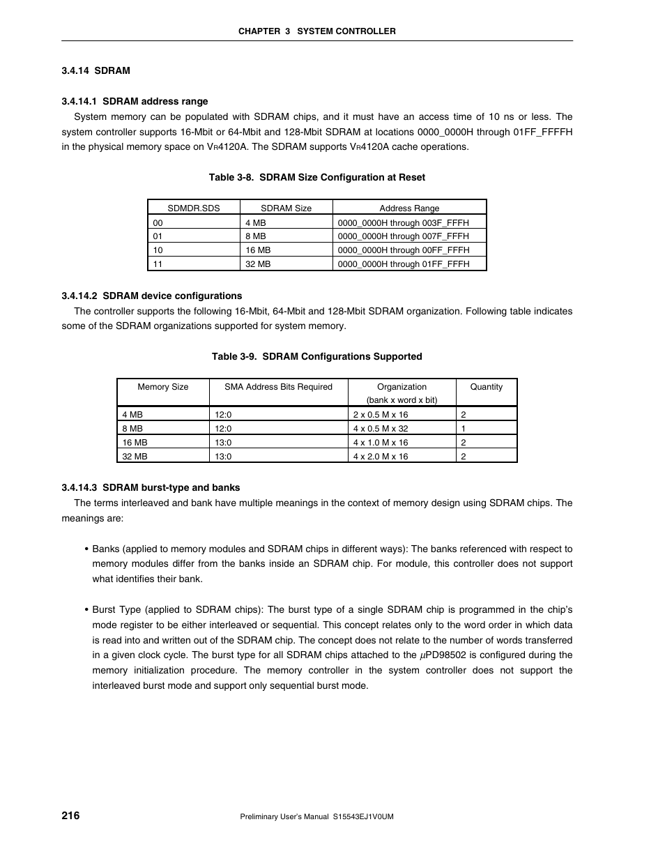 14 sdram | NEC Network Controller uPD98502 User Manual | Page 216 / 595