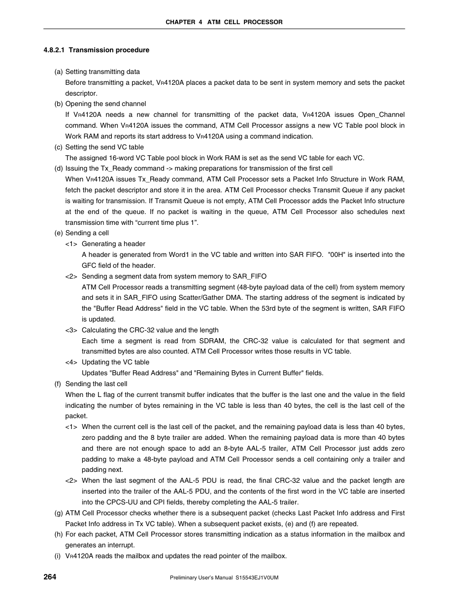 NEC Network Controller uPD98502 User Manual | Page 264 / 595