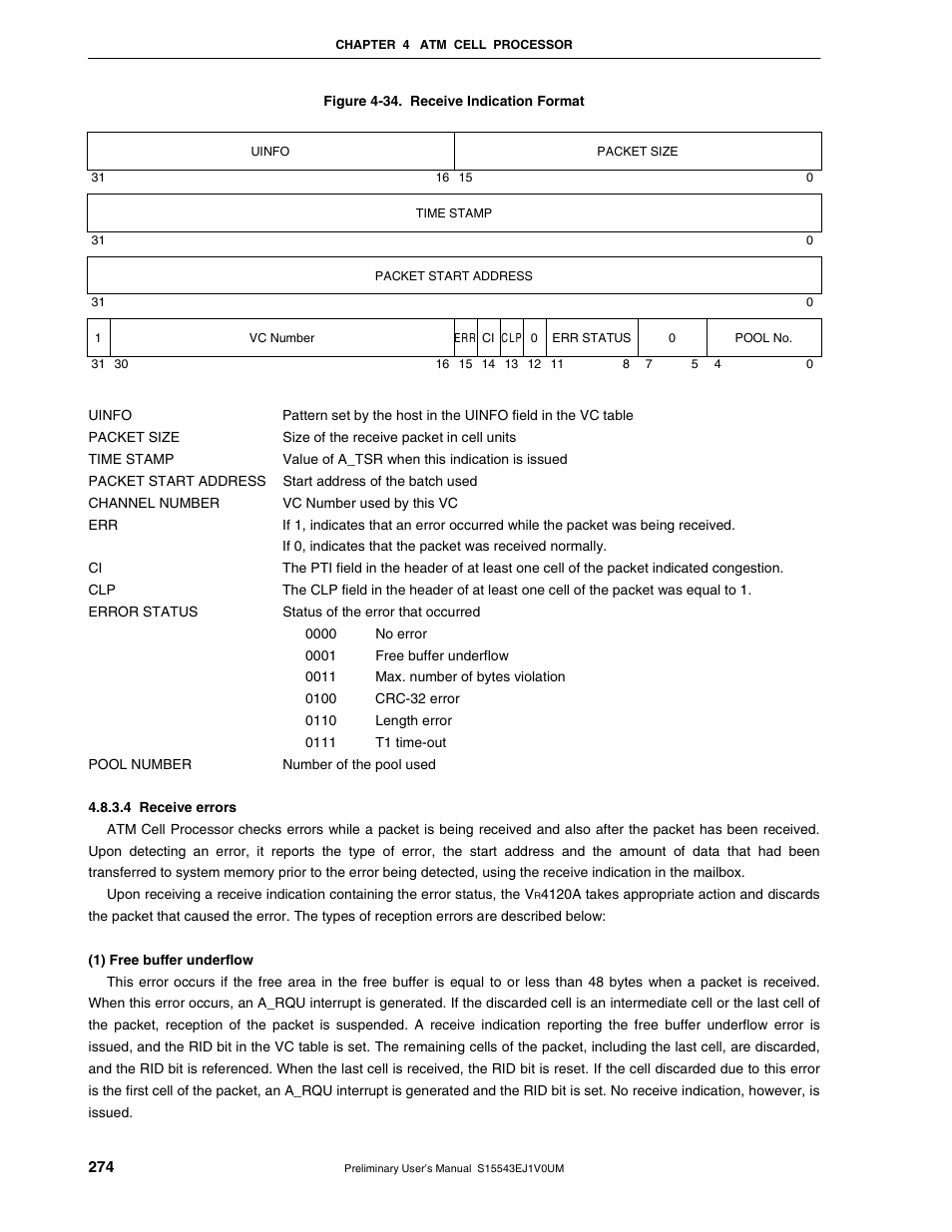 NEC Network Controller uPD98502 User Manual | Page 274 / 595