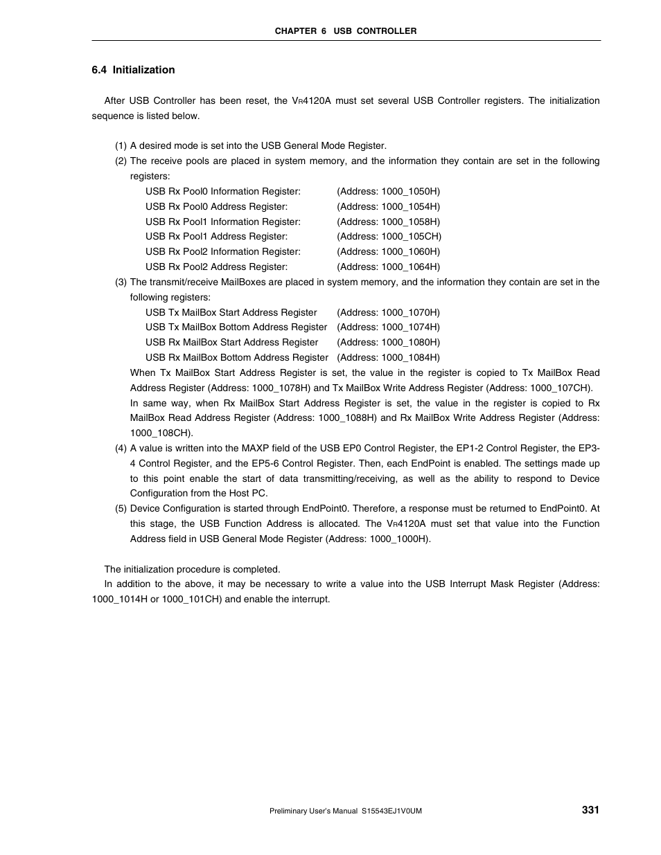 4 initialization | NEC Network Controller uPD98502 User Manual | Page 331 / 595