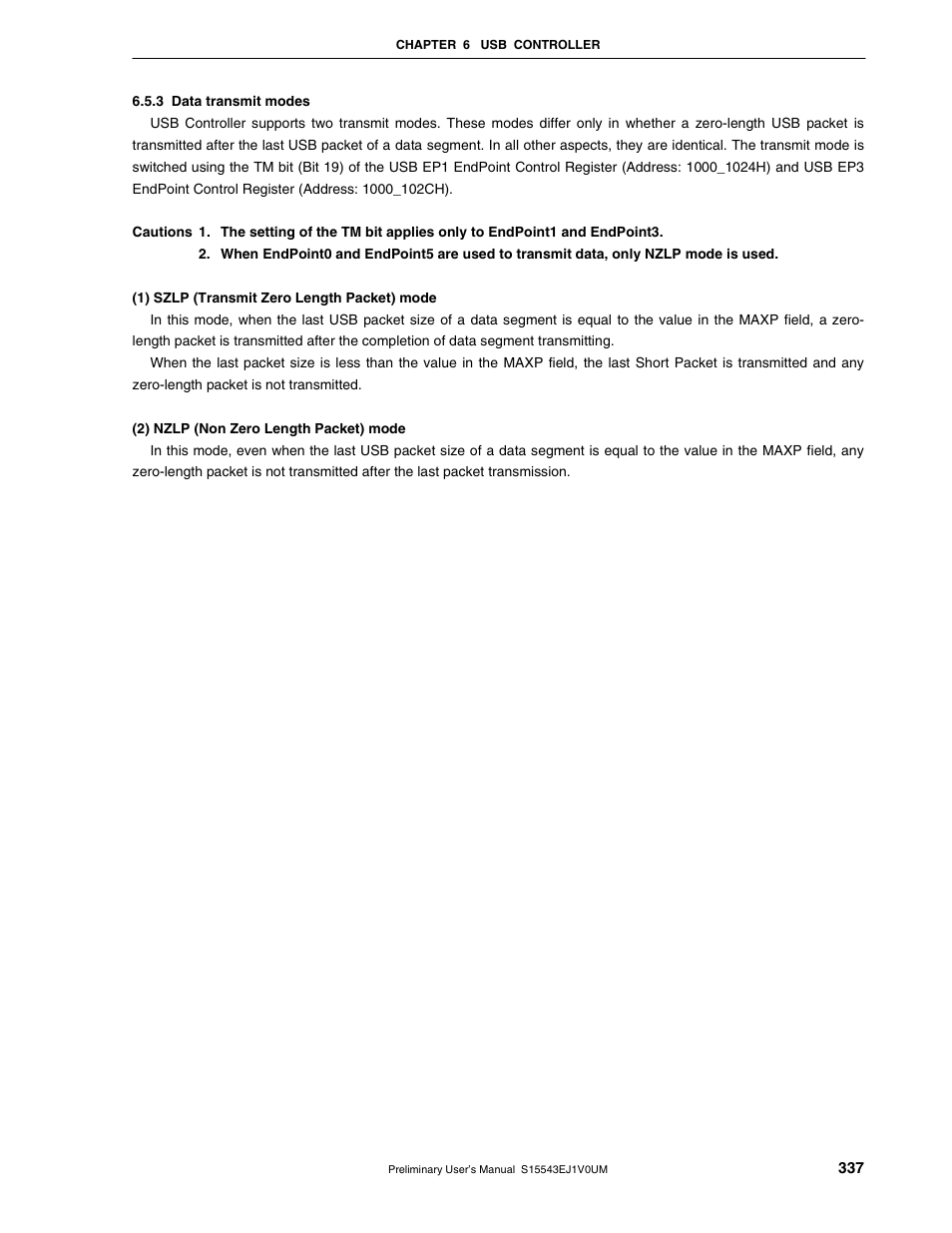 3 data transmit modes | NEC Network Controller uPD98502 User Manual | Page 337 / 595