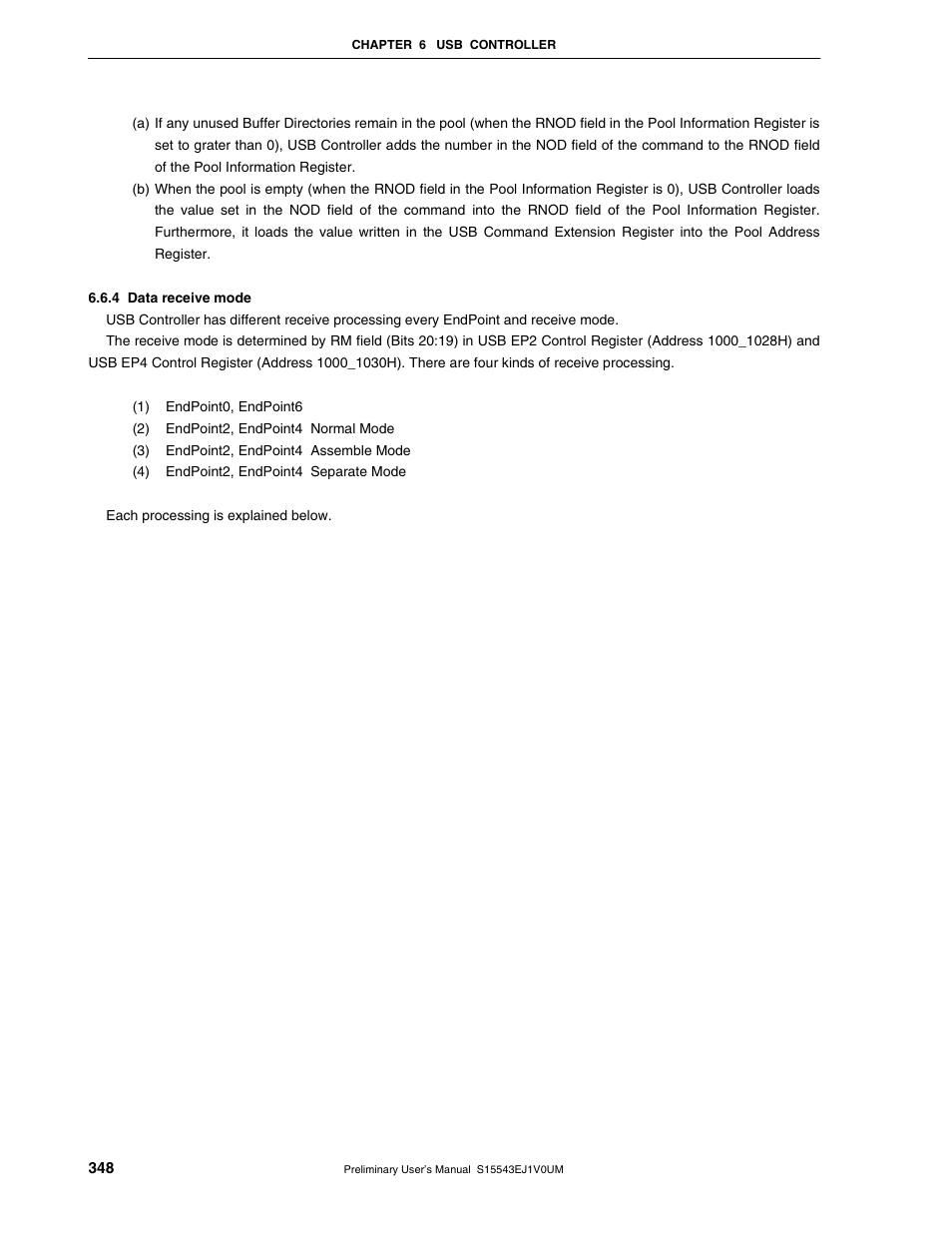 4 data receive mode | NEC Network Controller uPD98502 User Manual | Page 348 / 595