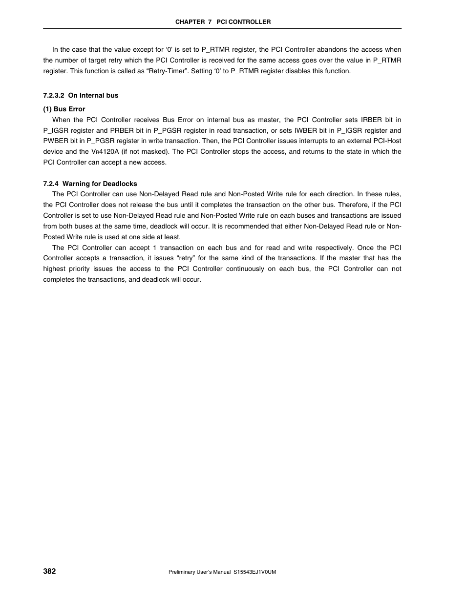 4 warning for deadlocks | NEC Network Controller uPD98502 User Manual | Page 382 / 595