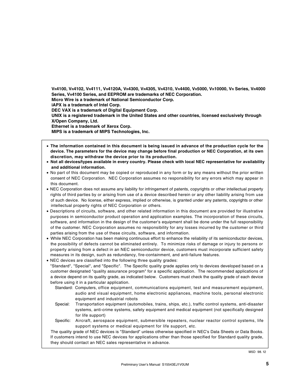 NEC Network Controller uPD98502 User Manual | Page 5 / 595