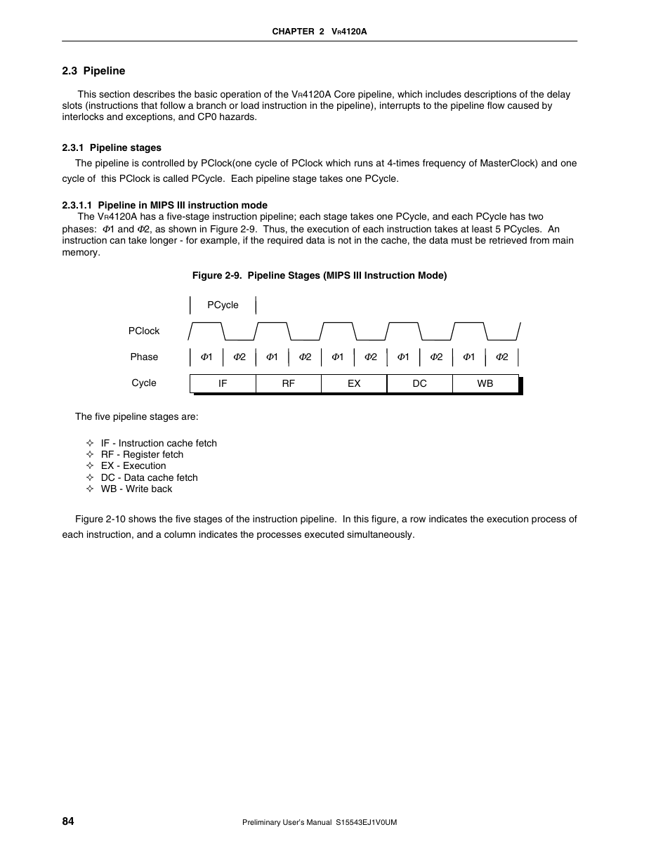 3 pipeline, 1 pipeline stages | NEC Network Controller uPD98502 User Manual | Page 84 / 595