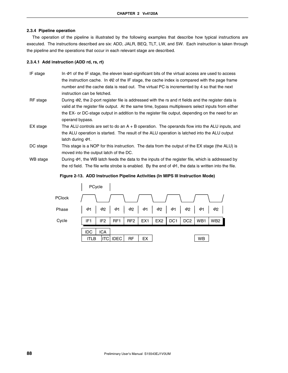 4 pipeline operation | NEC Network Controller uPD98502 User Manual | Page 88 / 595