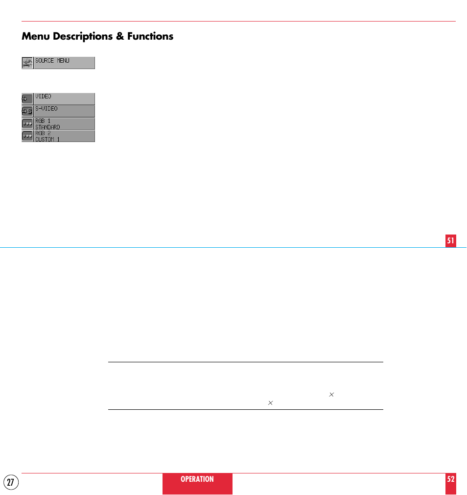 Menu descriptions & functions | NEC MT1000 User Manual | Page 27 / 44