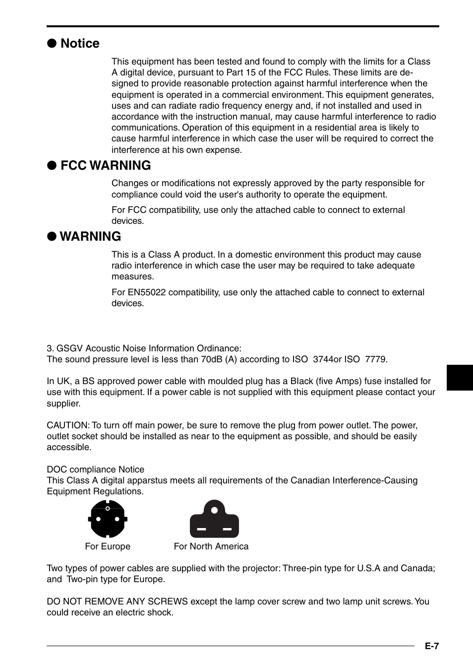 Notice, Fcc warning, Warning | NEC DT100 User Manual | Page 12 / 55
