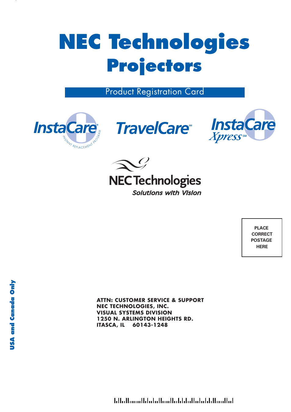 Nec technologies, Projectors | NEC DT100 User Manual | Page 3 / 55