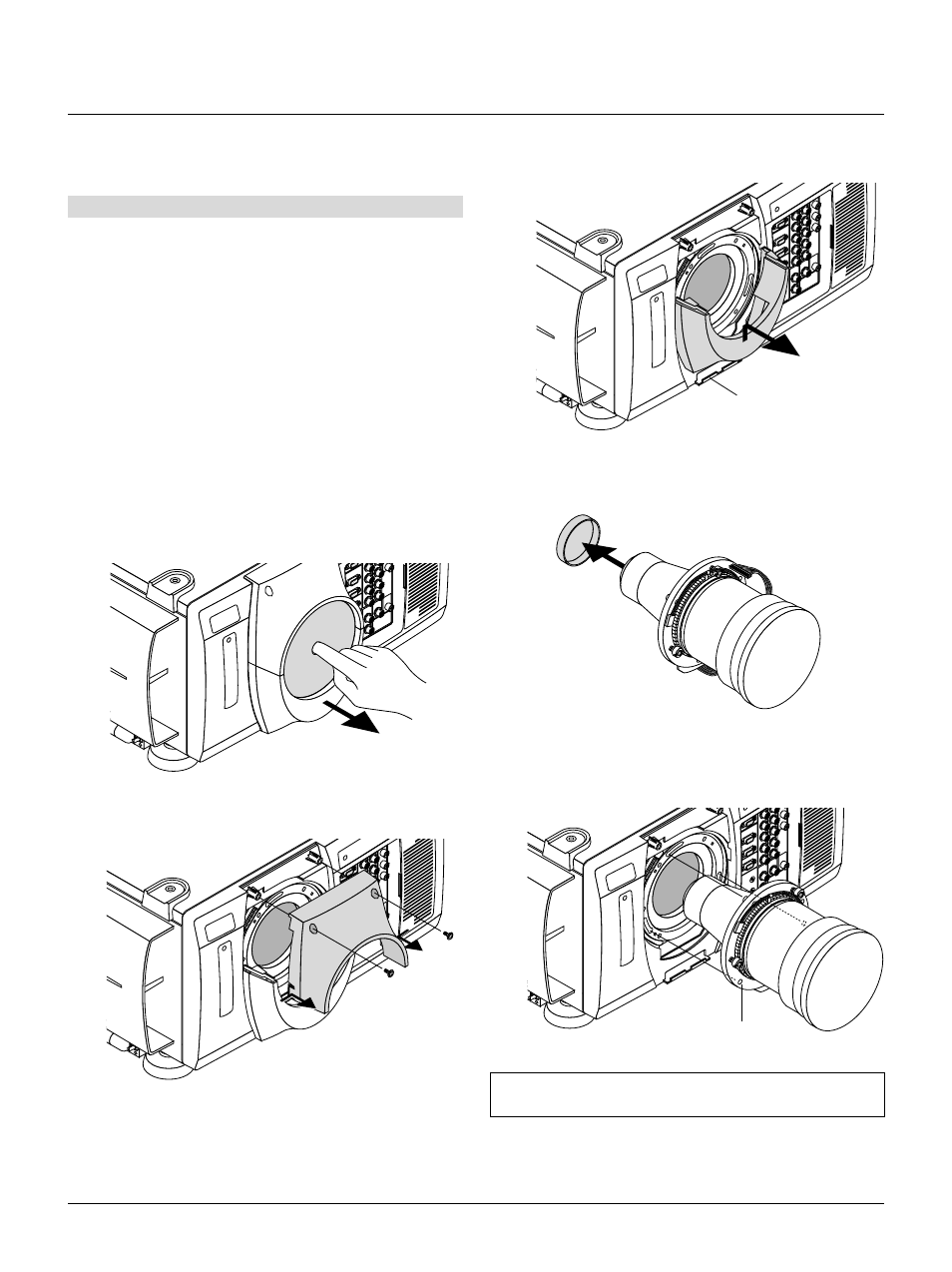 Installation, Optional lens installation | NEC XT5000 User Manual | Page 14 / 46