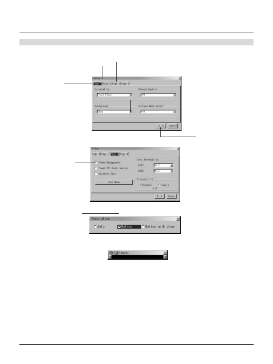 Menu elements | NEC XT5000 User Manual | Page 32 / 46