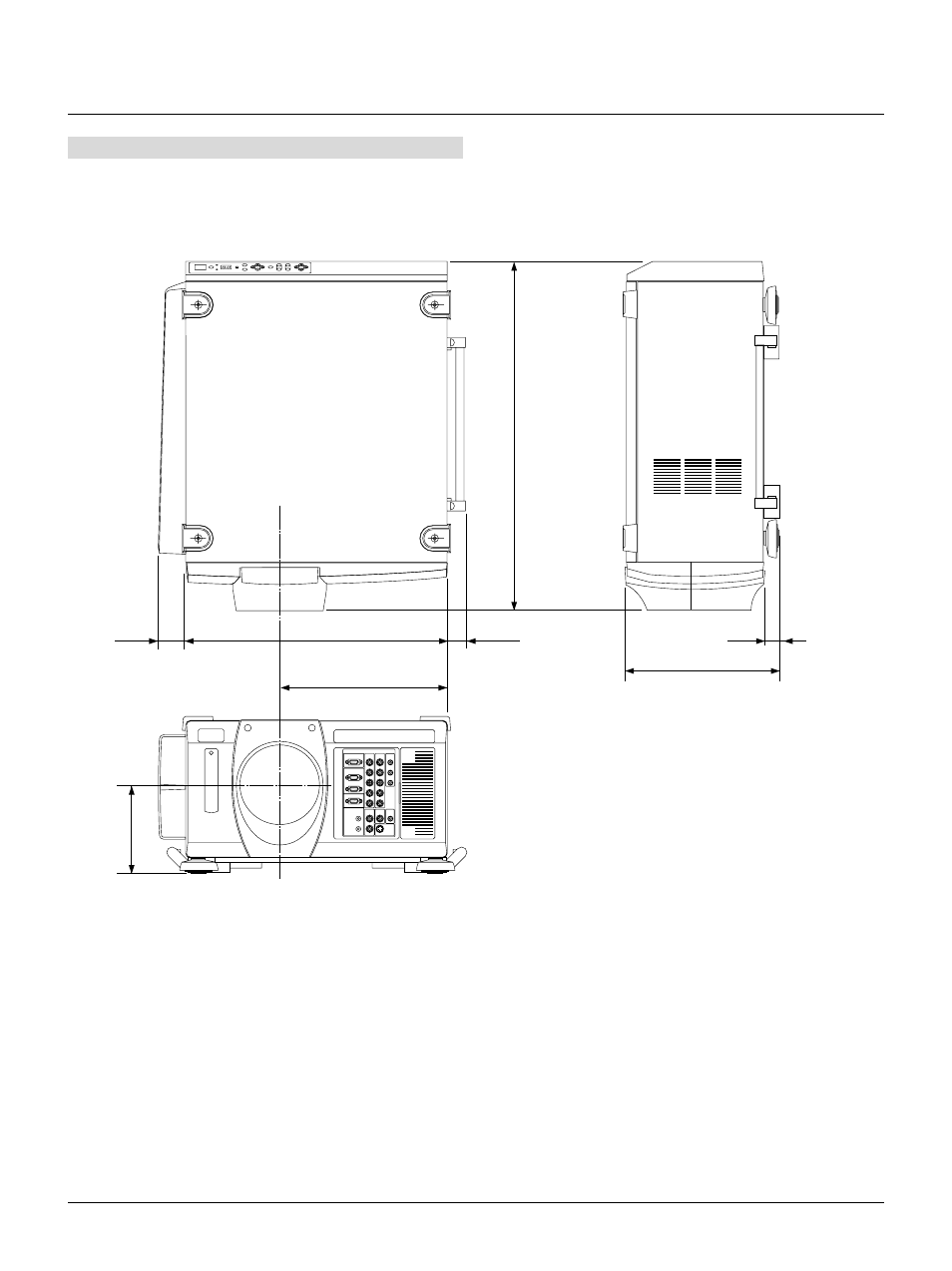 Appendix, Dimensions | NEC XT5000 User Manual | Page 46 / 46