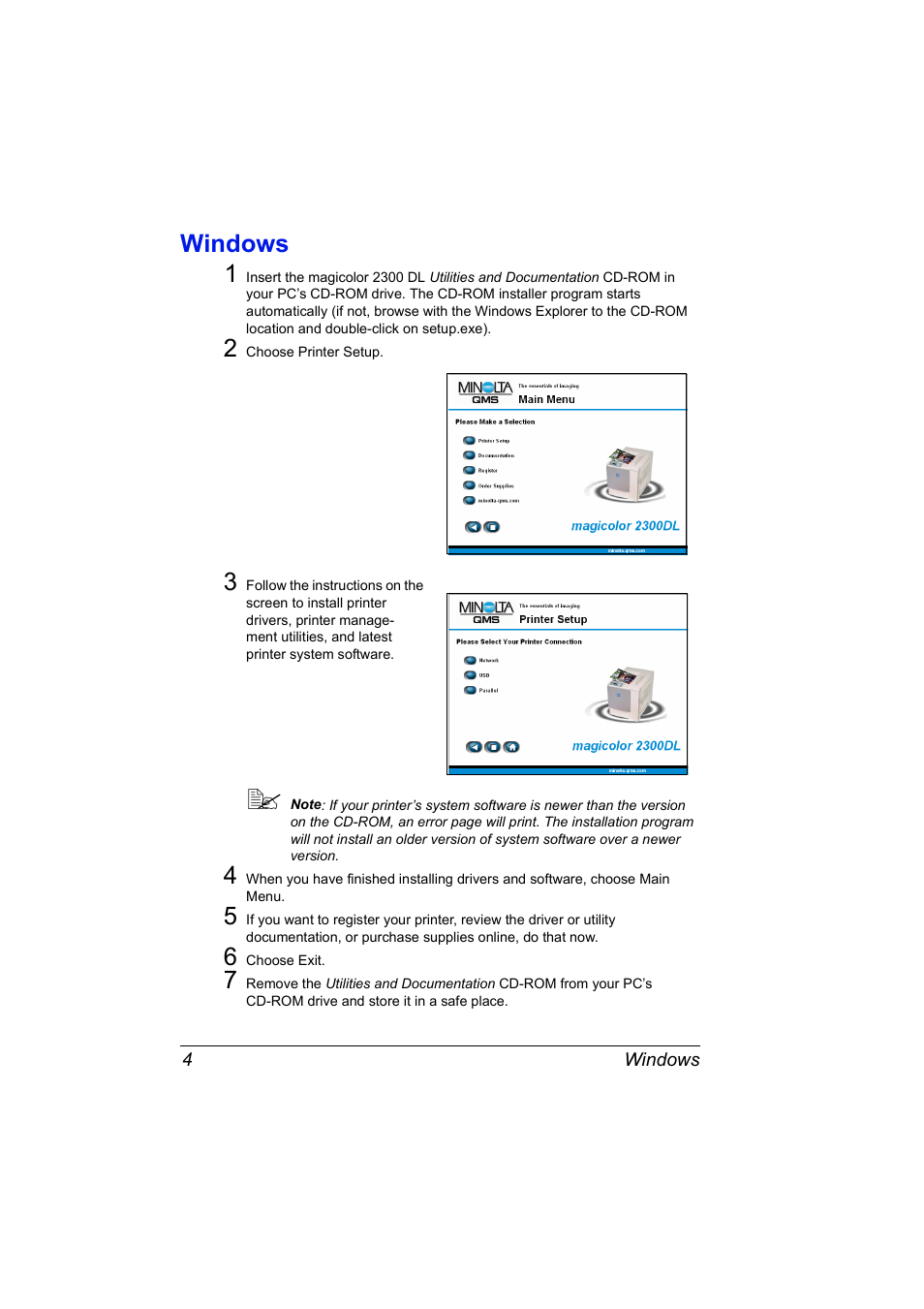 Windows, Windows 4, Windows 1 | NEC 2300 DL User Manual | Page 12 / 172