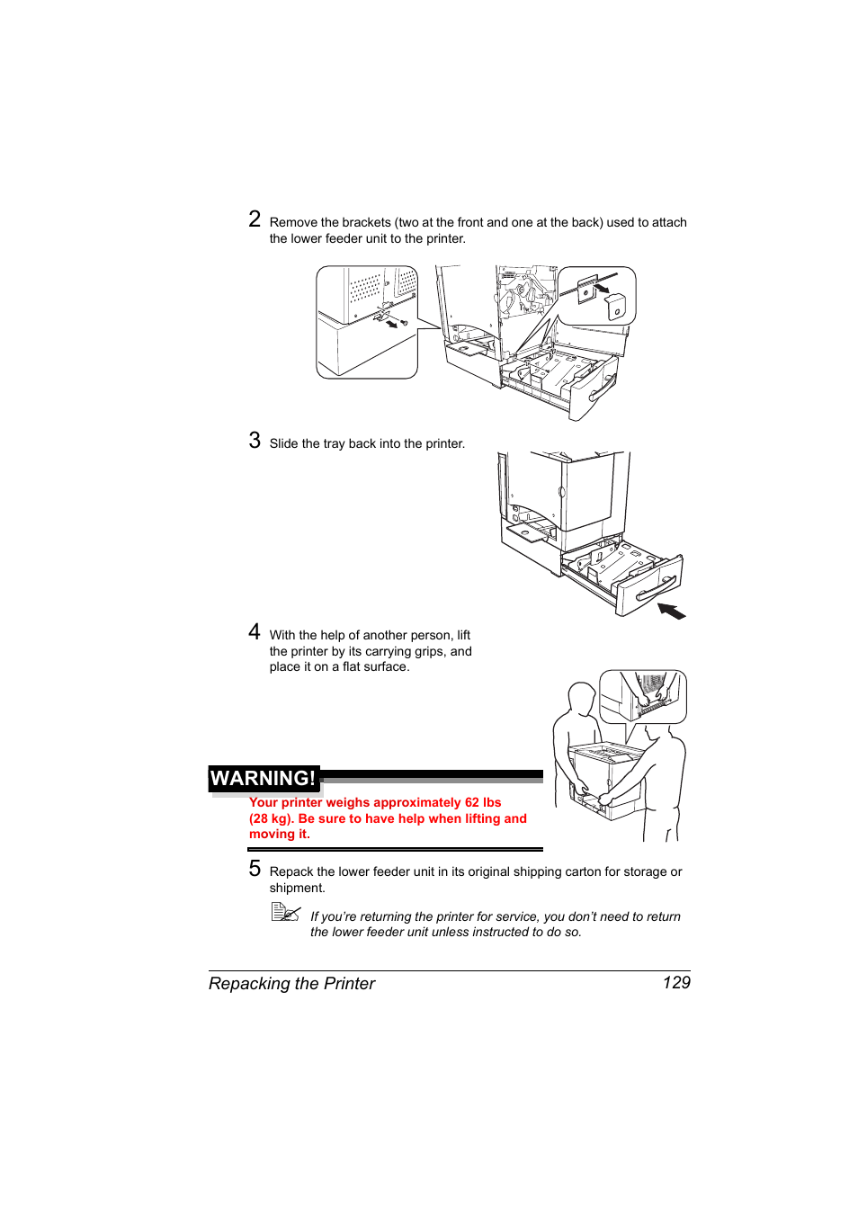 Warning | NEC 2300 DL User Manual | Page 137 / 172