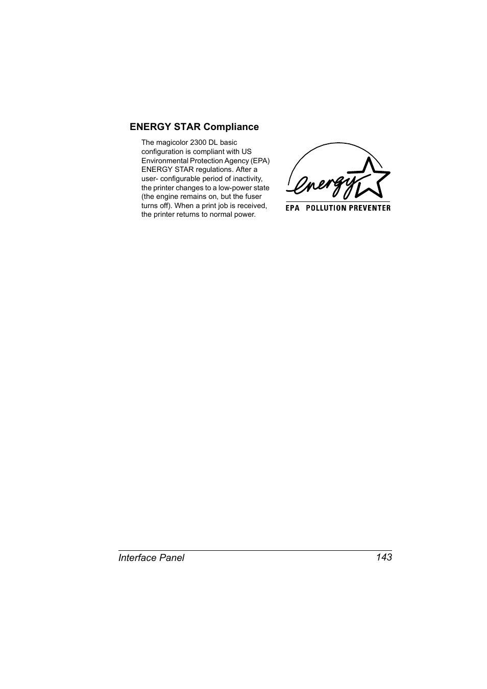 Energy star compliance, Energy star compliance 143 | NEC 2300 DL User Manual | Page 151 / 172