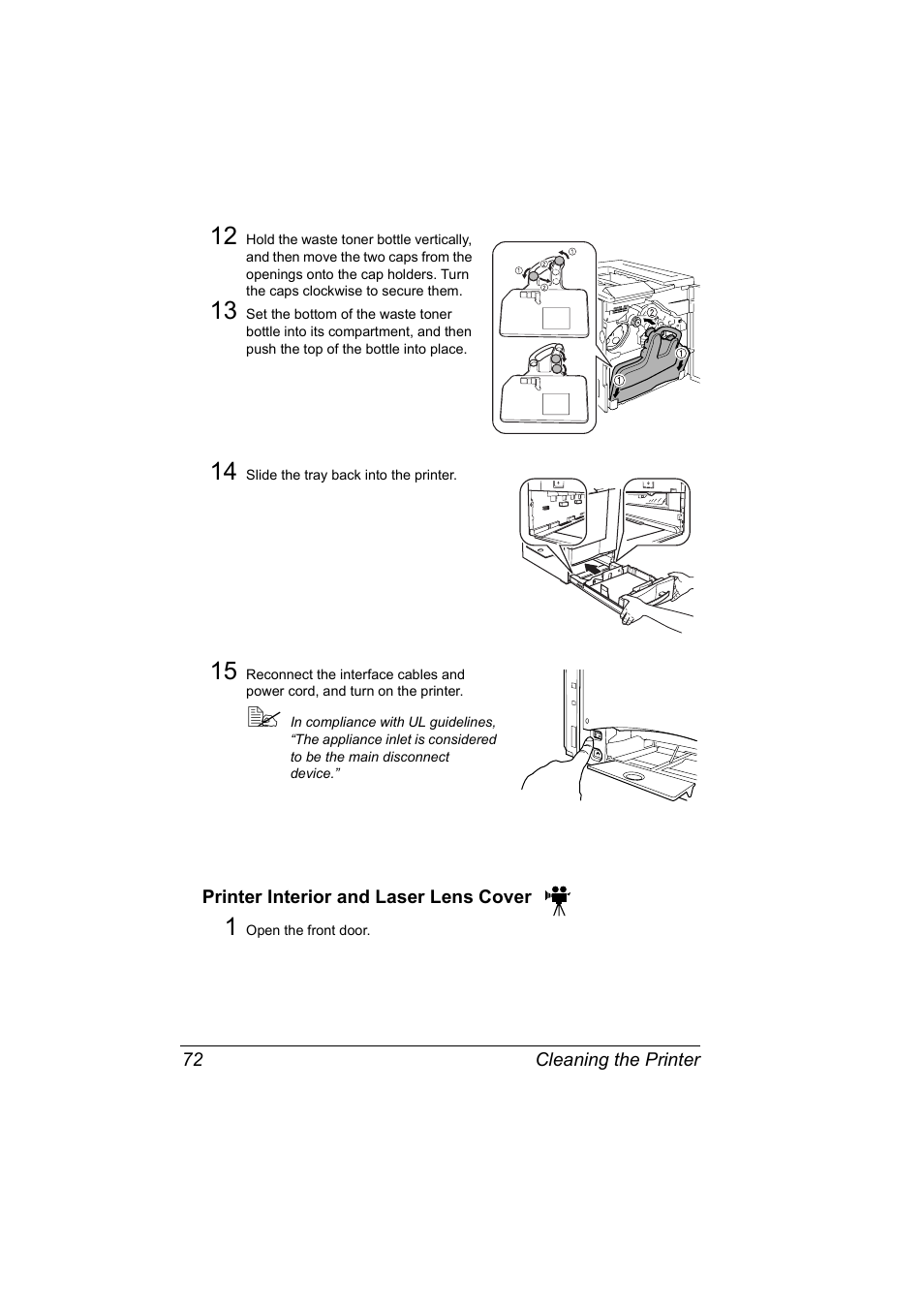 Printer interior and laser lens cover, Printer interior and laser lens cover 72 | NEC 2300 DL User Manual | Page 80 / 172