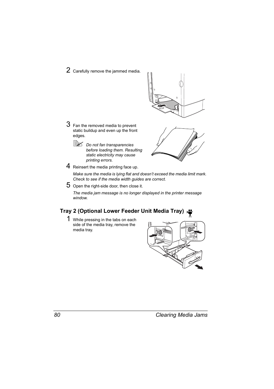 Tray 2 (optional lower feeder unit media tray), Tray 2 (optional lower feeder unit media tray) 80 | NEC 2300 DL User Manual | Page 88 / 172