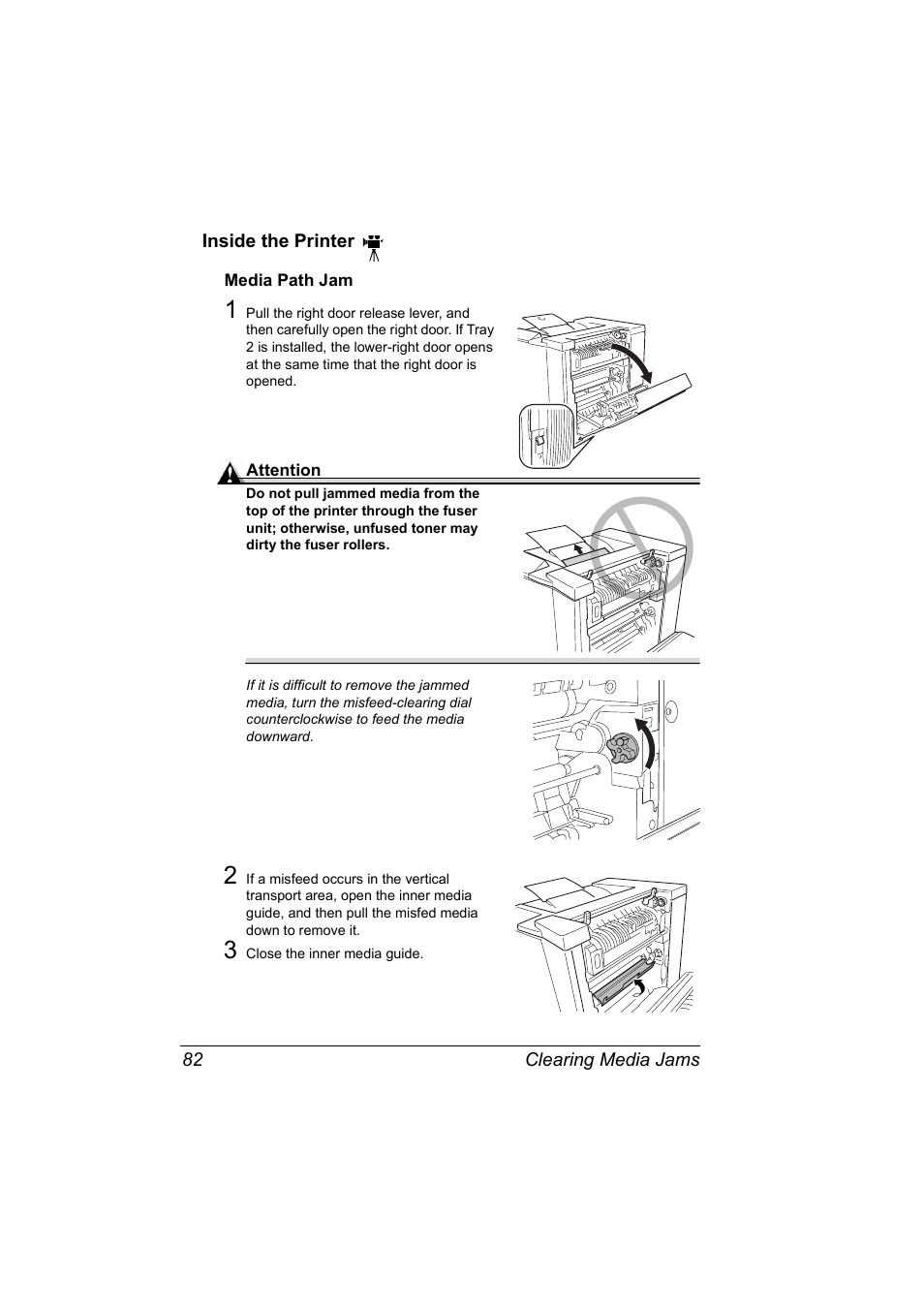 Inside the printer, Inside the printer 82 | NEC 2300 DL User Manual | Page 90 / 172