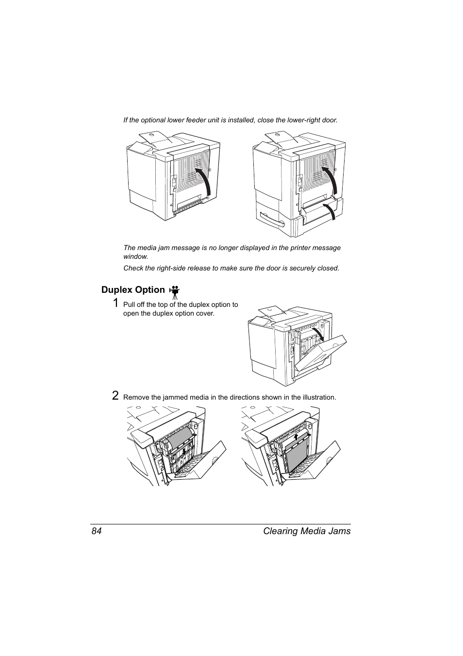 Duplex option, Duplex option 84 | NEC 2300 DL User Manual | Page 92 / 172