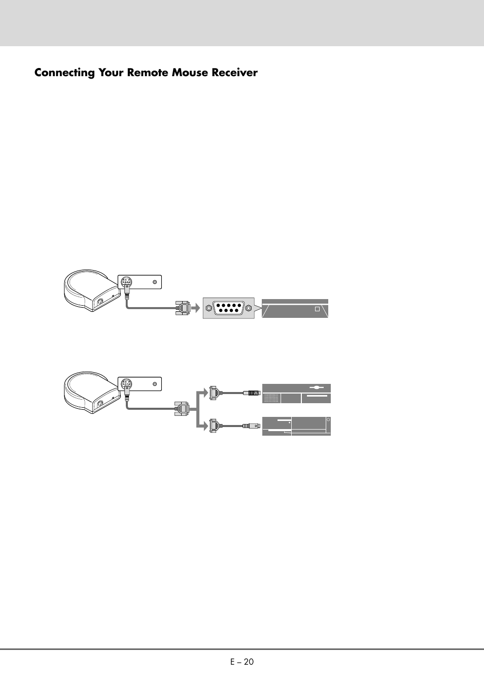 Connecting your remote mouse receiver | NEC MT 1020G /820G User Manual | Page 20 / 38