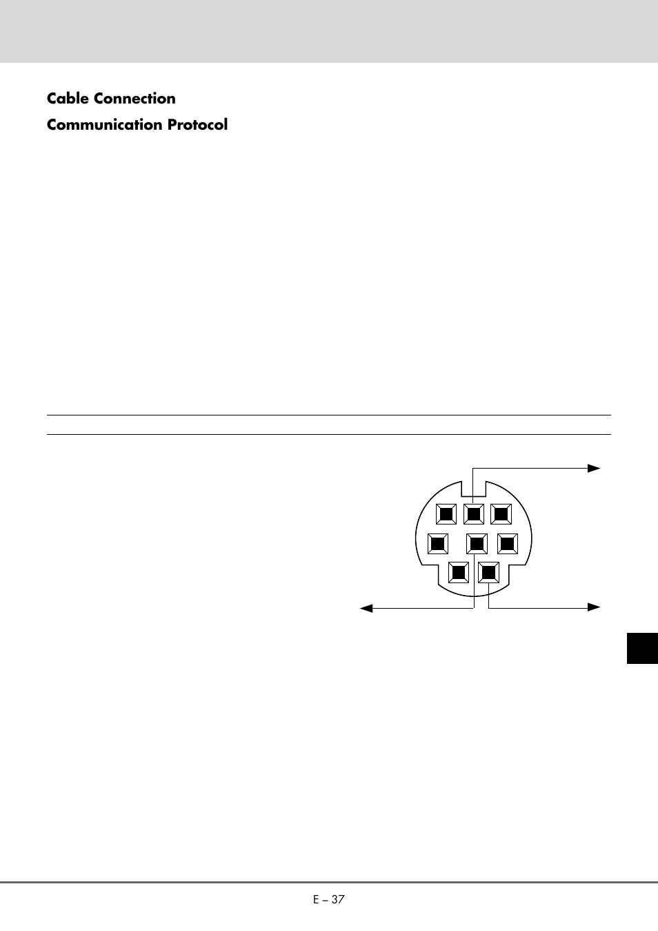 Cable connection communication protocol | NEC MT 1020G /820G User Manual | Page 37 / 38