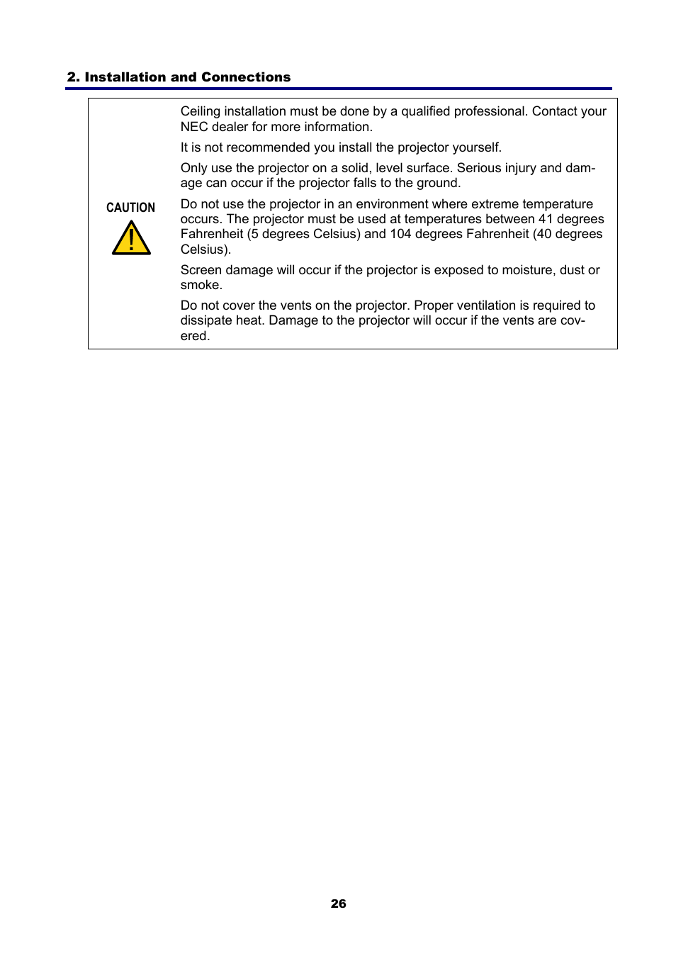NEC NP4001/NP4000 User Manual | Page 38 / 151