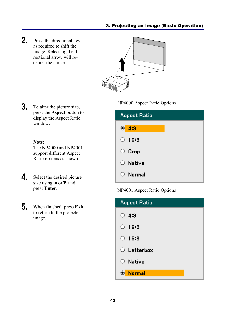NEC NP4001/NP4000 User Manual | Page 55 / 151