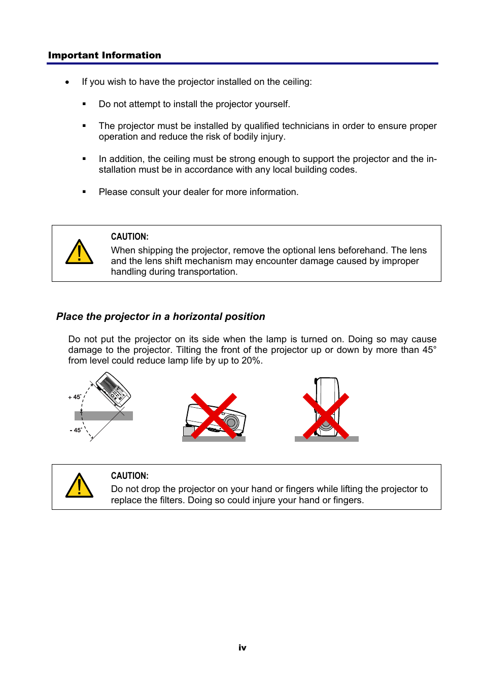NEC NP4001/NP4000 User Manual | Page 6 / 151
