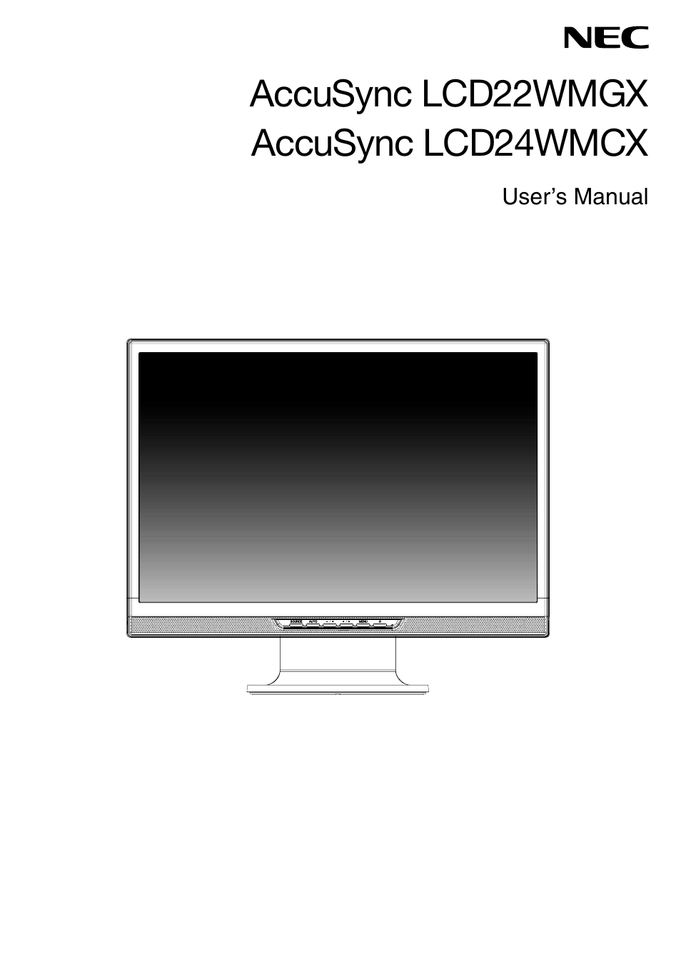 NEC AccuSync LCD22WMGX User Manual | 19 pages