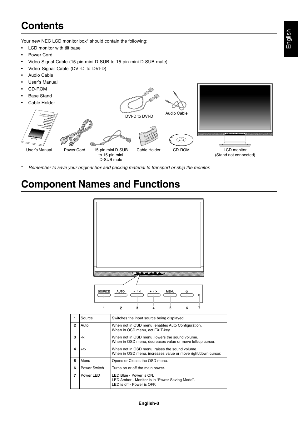 NEC AccuSync LCD22WMGX User Manual | Page 4 / 19