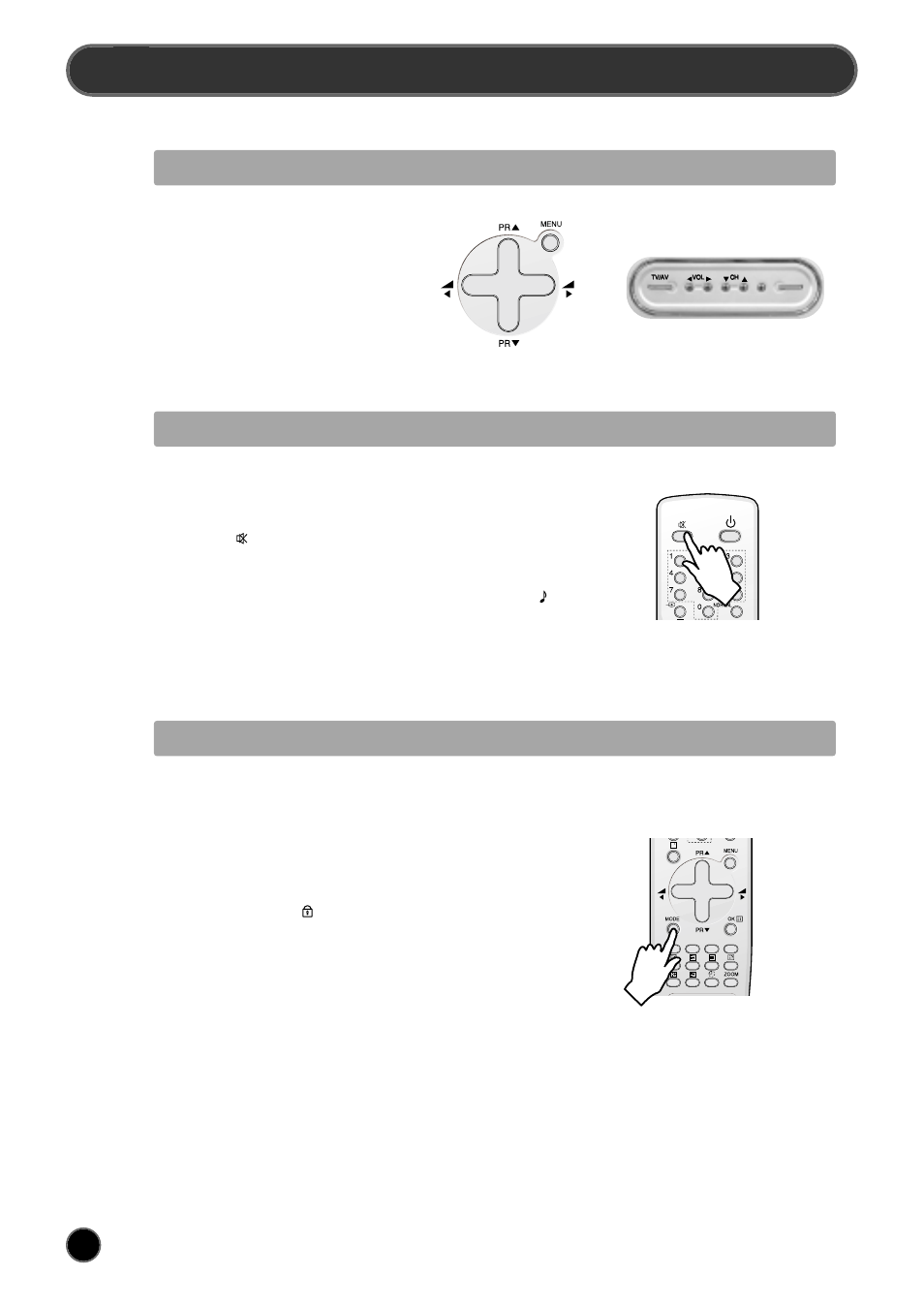 Sound control, Volume adjustment, Mute mono forcing, dual language | NEC PF32WT100 User Manual | Page 17 / 23