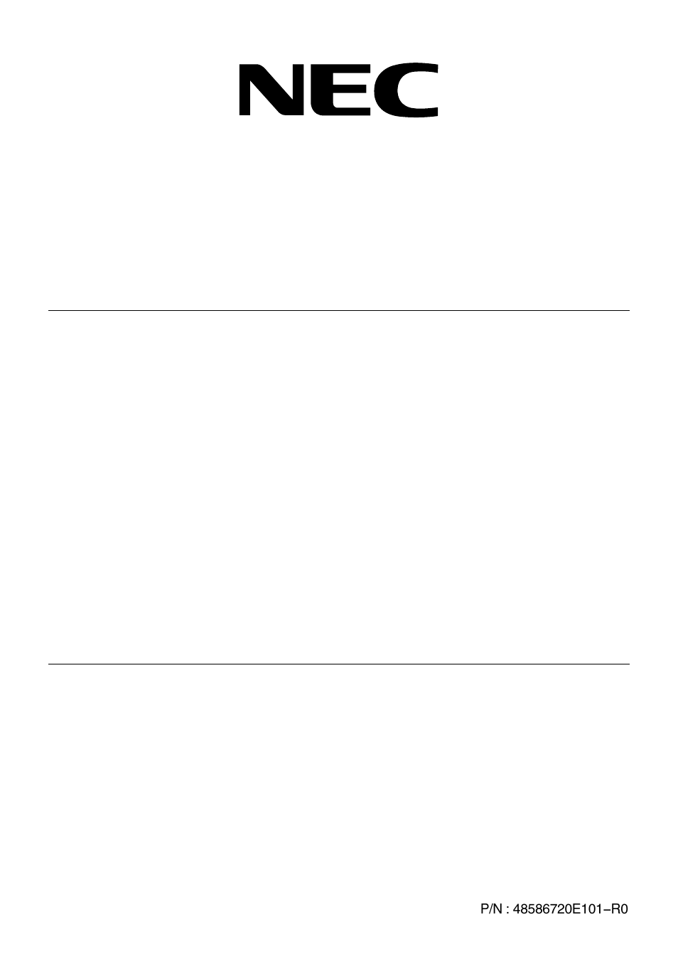 NEC PF32WT100 User Manual | Page 23 / 23