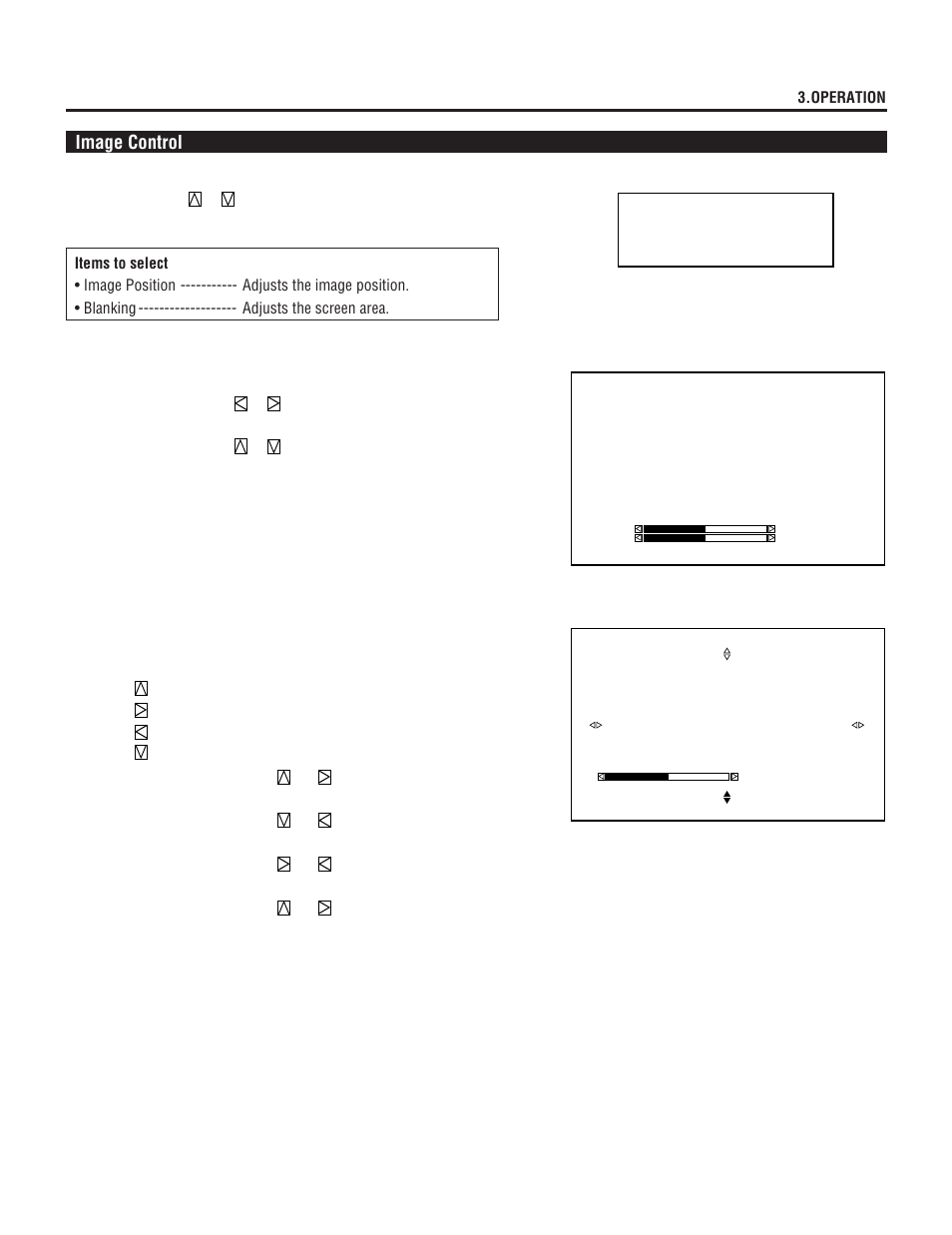 Image control ■ image position, Blanking | NEC XL-6500G User Manual | Page 39 / 82
