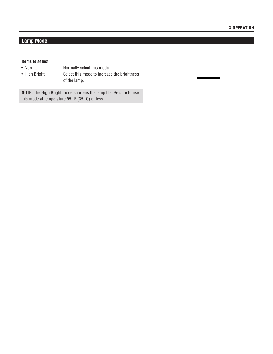 Lamp mode | NEC XL-6500G User Manual | Page 51 / 82