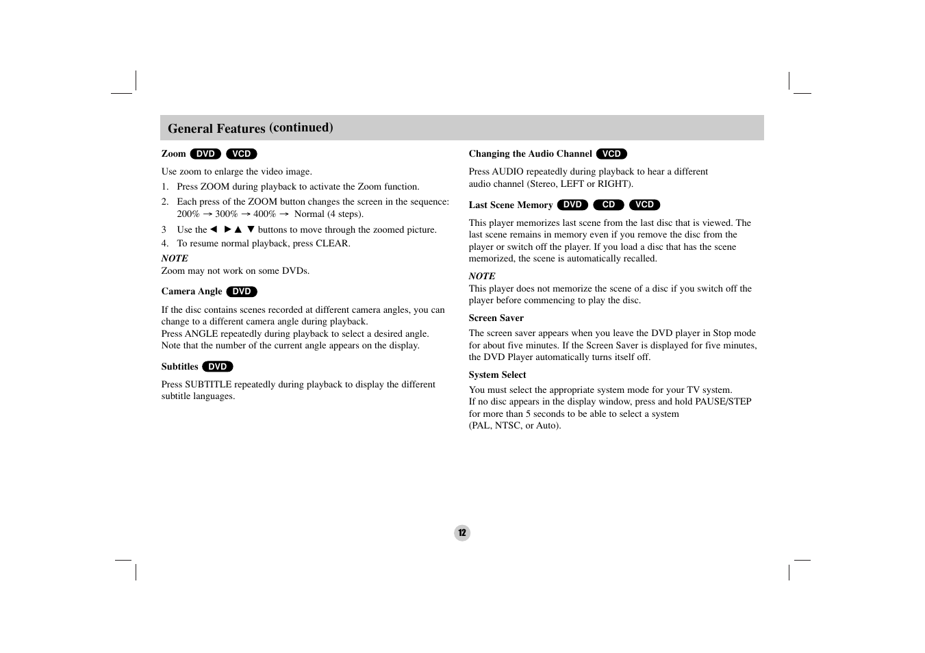 NEC NDV-27 User Manual | Page 12 / 30