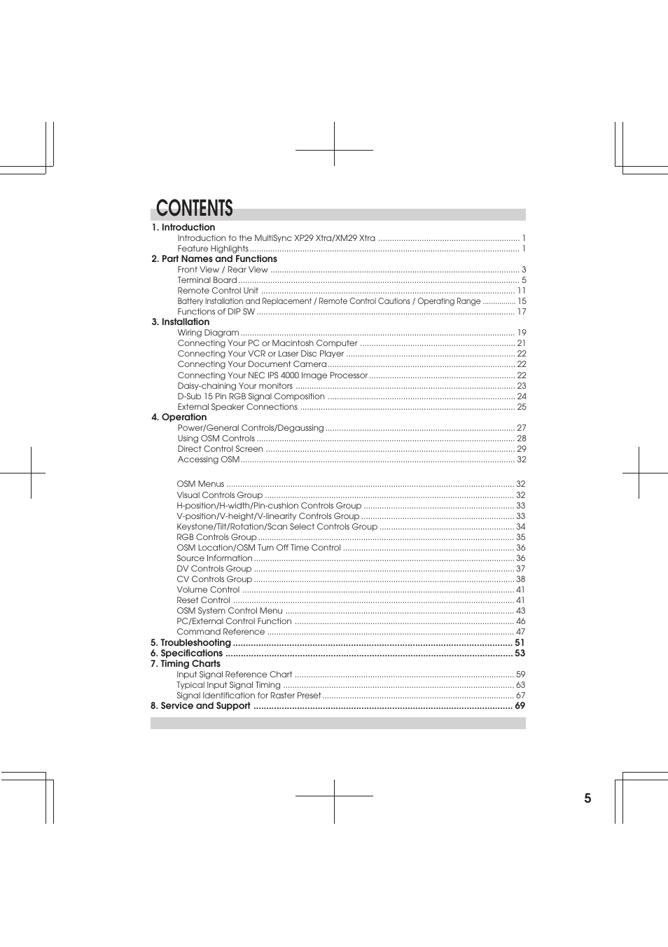 NEC XP29 Xtra User Manual | Page 5 / 40