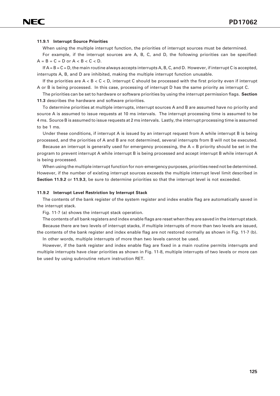 NEC PD17062 User Manual | Page 125 / 296