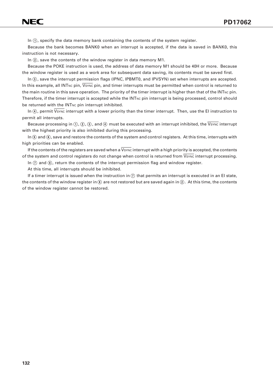 NEC PD17062 User Manual | Page 132 / 296