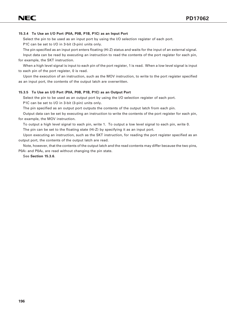 NEC PD17062 User Manual | Page 196 / 296