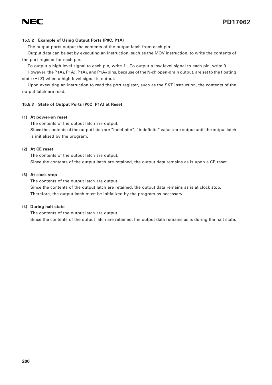 NEC PD17062 User Manual | Page 200 / 296