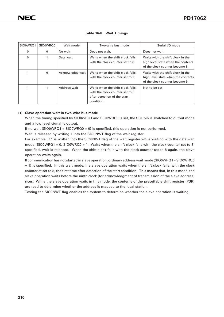 NEC PD17062 User Manual | Page 210 / 296