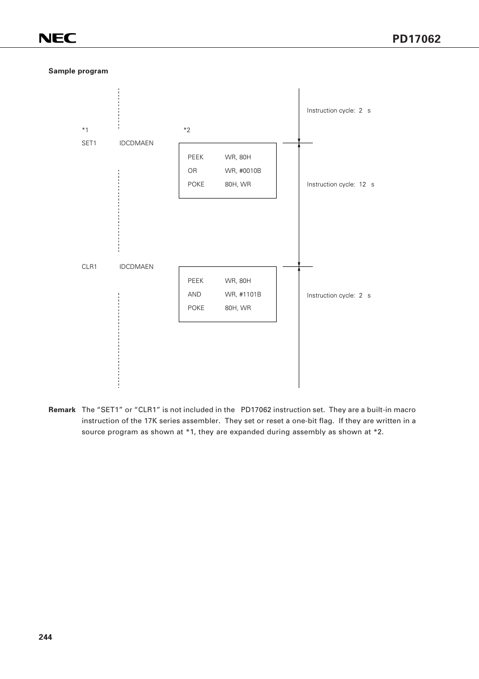 NEC PD17062 User Manual | Page 244 / 296