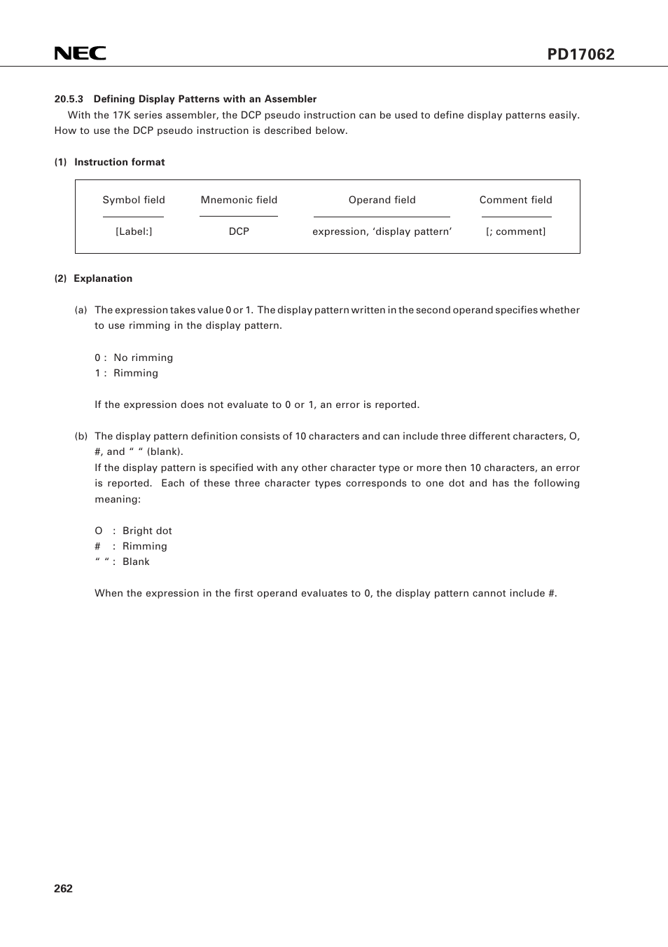 NEC PD17062 User Manual | Page 262 / 296