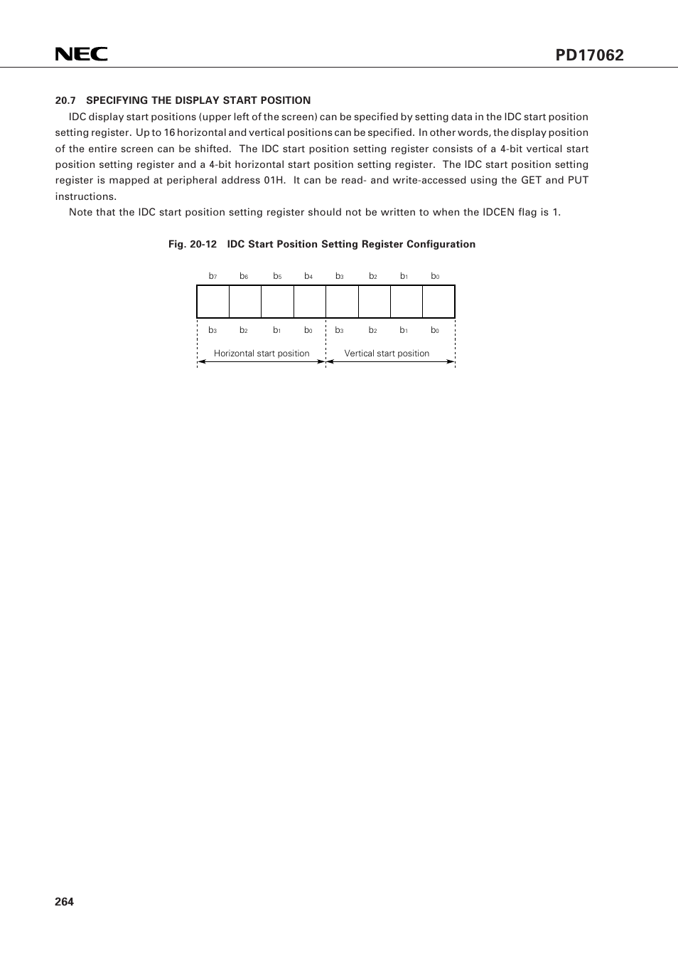 7 specifying the display start position | NEC PD17062 User Manual | Page 264 / 296