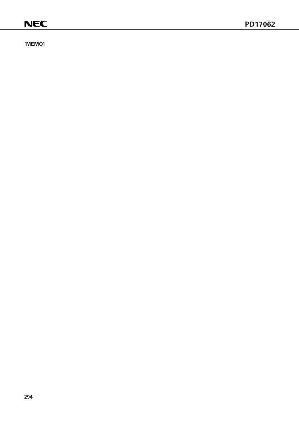 NEC PD17062 User Manual | Page 294 / 296